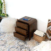 Lionel - Nightstand 3 Drawer Bed Side Table - Brown - R&R Furniture Gallery (Fountain Valley, CA)