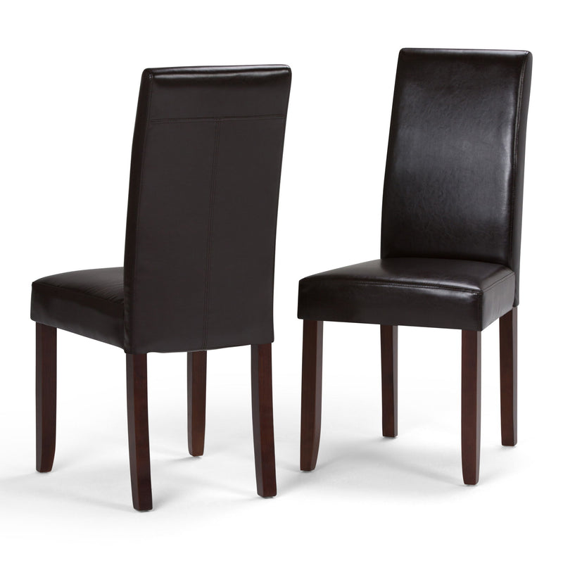 Acadian - Parson Dining Chair (Set of 2) - Tanners Brown - R&R Furniture Gallery (Fountain Valley, CA)