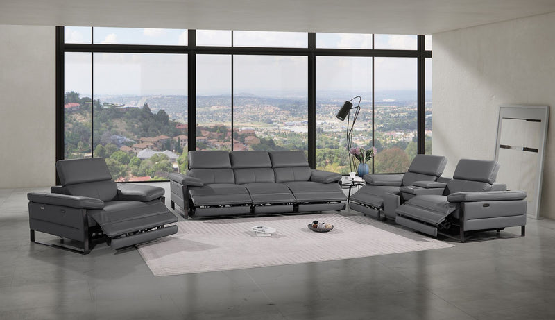 1246 - Modular Power Triple Reclining Sofa, Console Loveseat, And Chair Set With Power Headrests
