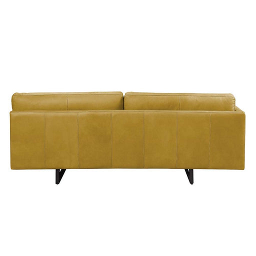 Radia - Sofa With Pillow - Turmeric Top Grain Leather - R&R Furniture Gallery (Fountain Valley, CA)