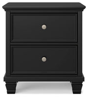 Lanolee - Two Drawer Nightstand - Black - R&R Furniture Gallery (Fountain Valley, CA)