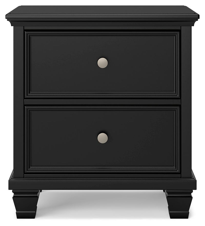 Lanolee - Two Drawer Nightstand - Black - R&R Furniture Gallery (Fountain Valley, CA)