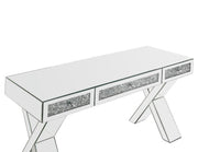Noralie - 32" Writing Desk - Mirrored & Faux Diamonds - R&R Furniture Gallery (Fountain Valley, CA)