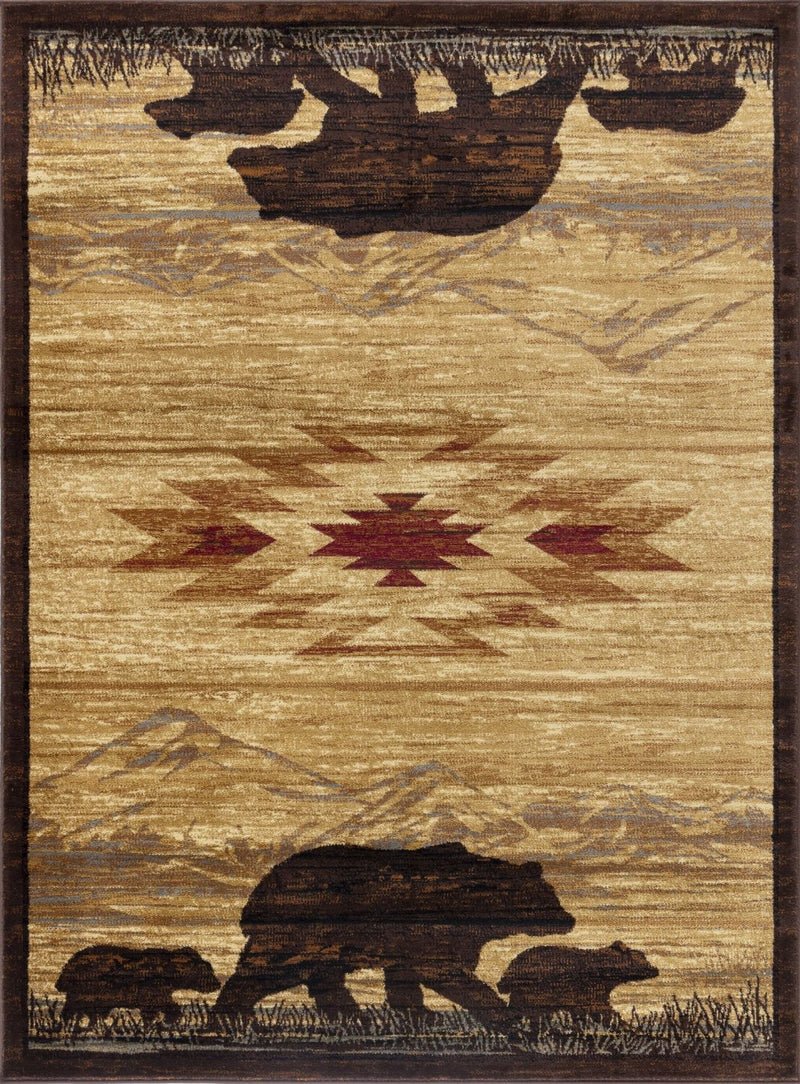 Nature's Nest - 5'3" X 7'3" Lodge Area Rug - Multi / Beige - R&R Furniture Gallery (Fountain Valley, CA)