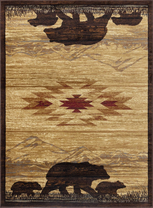 Nature's Nest - 5'3" X 7'3" Lodge Area Rug - Multi / Beige - R&R Furniture Gallery (Fountain Valley, CA)