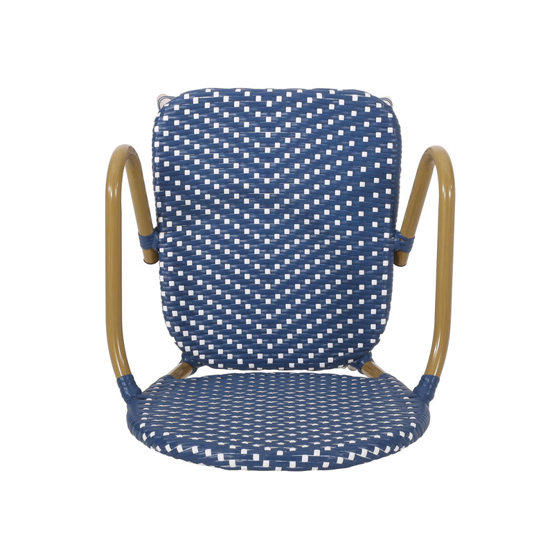 Outdoor Wicker And Aluminum French Barstools (Set of 2) - R&R Furniture Gallery (Fountain Valley, CA)