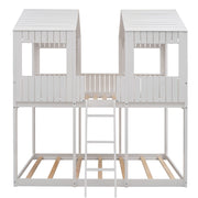 Bunk Bed With Roof, Window, Guardrail, Ladder - R&R Furniture Gallery (Fountain Valley, CA)