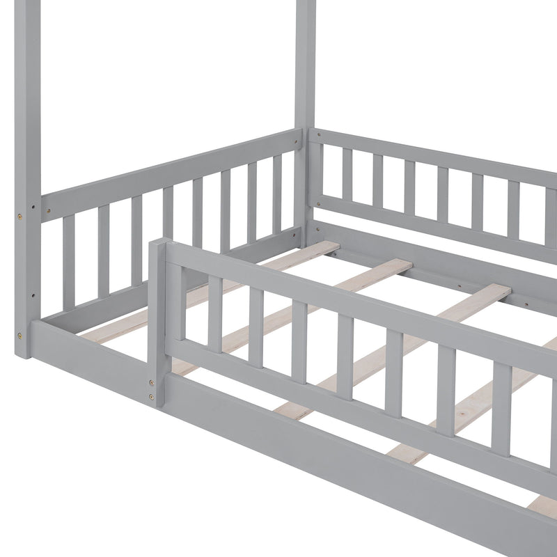 Bed House Bed Frame With Fence - R&R Furniture Gallery (Fountain Valley, CA)