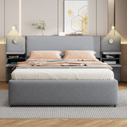 Upholstered Platform Bed With Reading Lights, Drawers, Trundle And Shelves - R&R Furniture Gallery (Fountain Valley, CA)