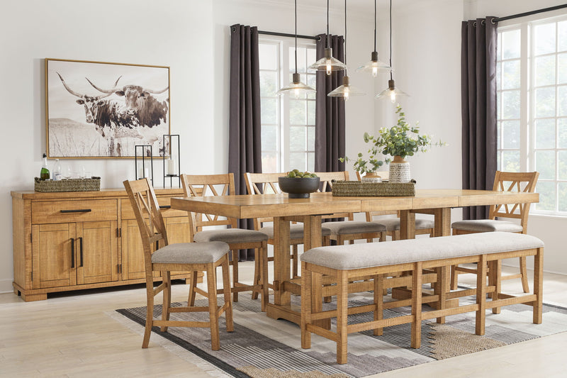Havonplane 5-piece counter dining set by Signature Design Ashley featuring a table and four matching chairs in a contemporary style.