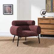 Mardi - Chair - Maroon Tweed - R&R Furniture Gallery (Fountain Valley, CA)
