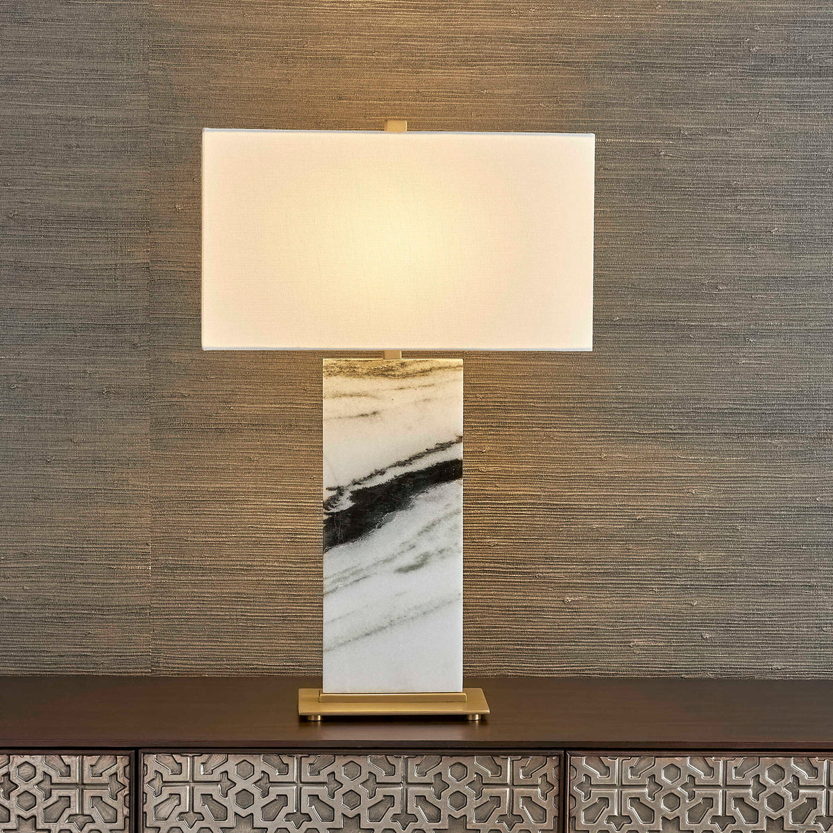 Panda - Table Lamp - Black / Brass / White