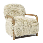 Enchante - New Zealand Sheepskin Accent Arm Chair - Taupe / Natural - R&R Furniture Gallery (Fountain Valley, CA)