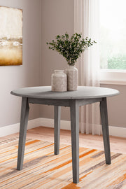 Shullden - Round Drm Drop Leaf Table - Gray - R&R Furniture Gallery (Fountain Valley, CA)