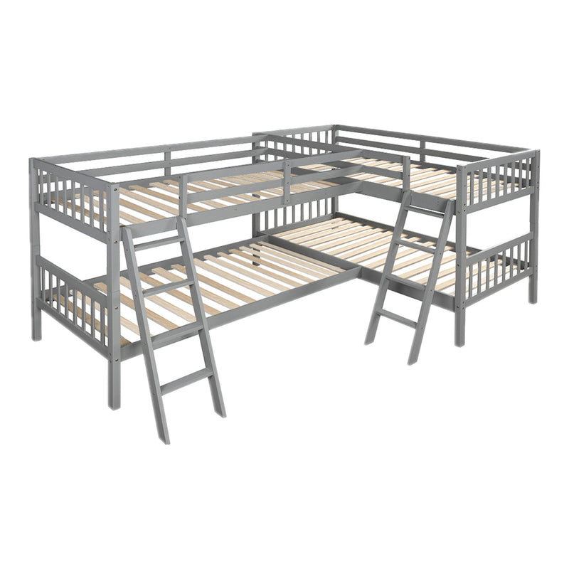 L Shaped Bunk Bed With Ladder - R&R Furniture Gallery (Fountain Valley, CA)