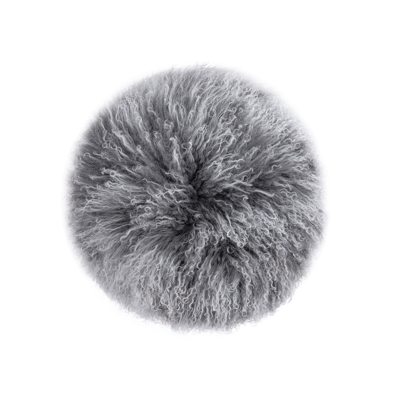 Alberta - Mongolian Sheepskin Round Ottoman - R&R Furniture Gallery (Fountain Valley, CA)