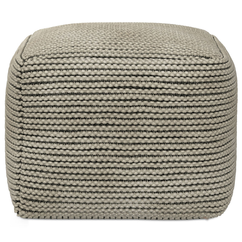 Eastmont - Outdoor / Indoor Pouf - Cream - R&R Furniture Gallery (Fountain Valley, CA)