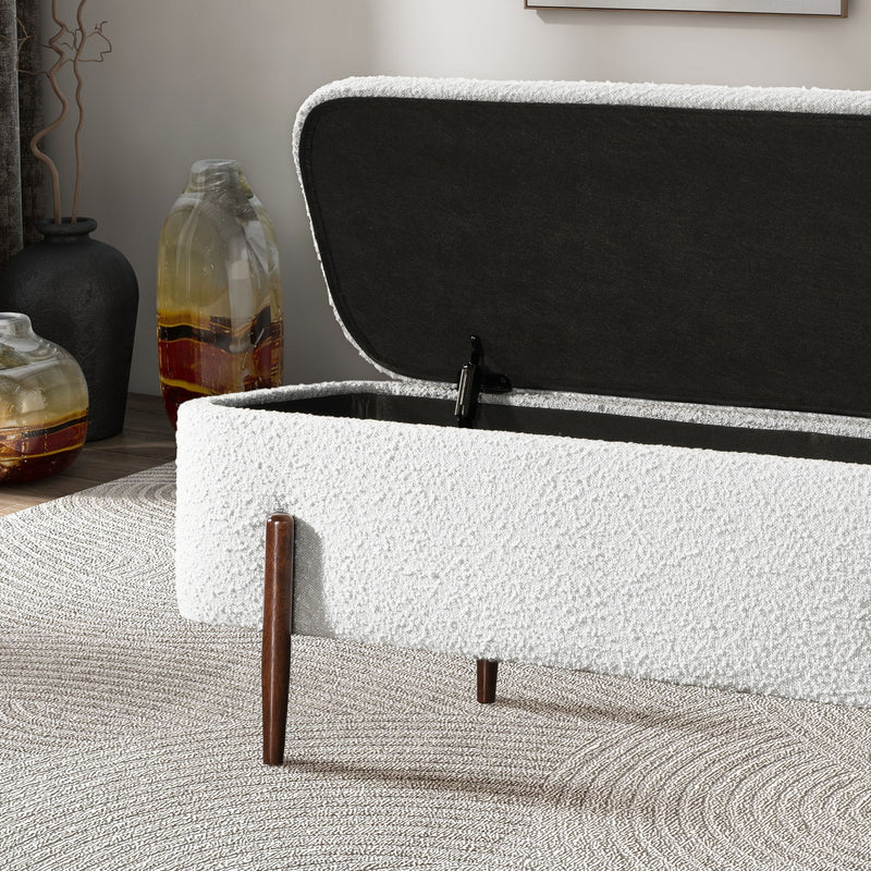 Sarna - Storage Bench - Ivory - R&R Furniture Gallery (Fountain Valley, CA)