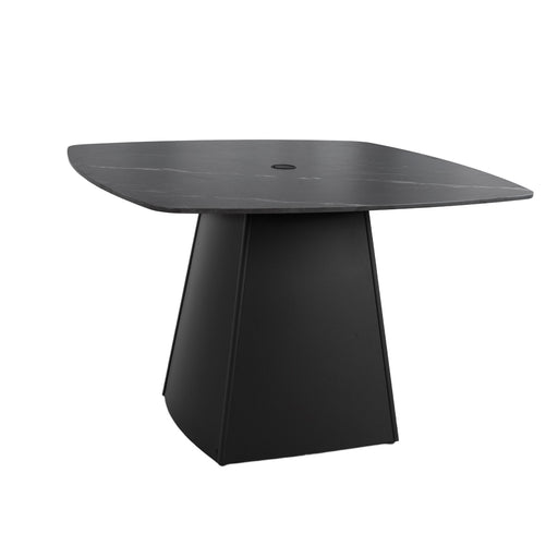Rounded Square Outdoor Pedestal Dining Table - R&R Furniture Gallery (Fountain Valley, CA)