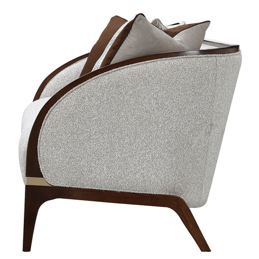 Houston - Sofa - Pebble / Walnut - R&R Furniture Gallery (Fountain Valley, CA)