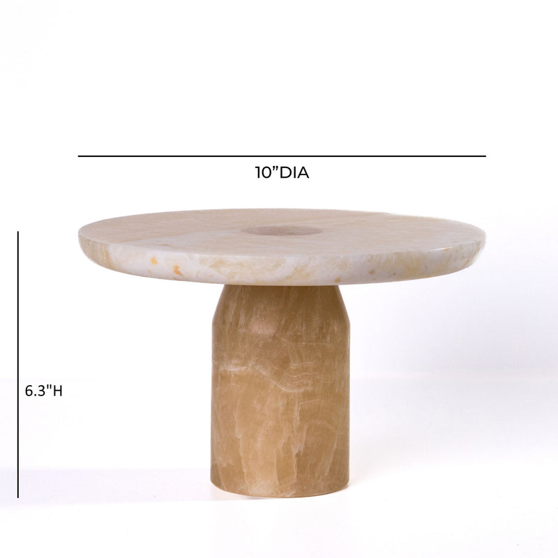 Marble Cakestand - Yellow Onyx - R&R Furniture Gallery (Fountain Valley, CA)