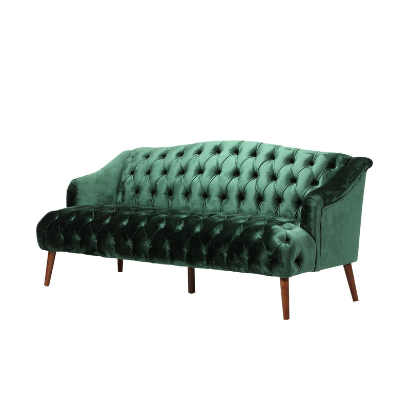 Comfy 3 Seat Sofa With Wooden Legs, For Living Room And Study - R&R Furniture Gallery (Fountain Valley, CA)