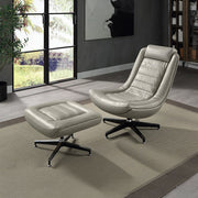 Piran - Ottoman - Twilight Top Grain Leather - R&R Furniture Gallery (Fountain Valley, CA)