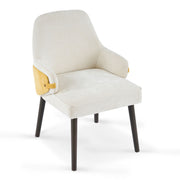 Indoor Dining Chair (Set of 2) With Sturdy Frame - Beige / Yellow - R&R Furniture Gallery (Fountain Valley, CA)