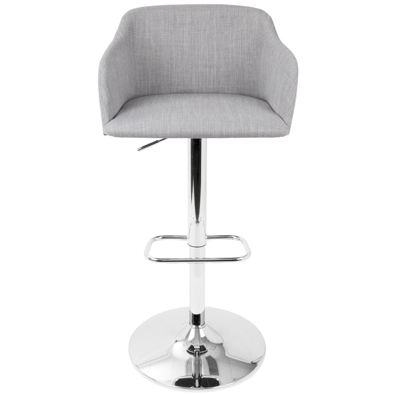 Daniella - Contemporary Adjustable Barstool With Swivel - Gray