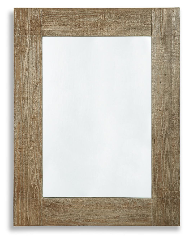 Waltleigh - Accent Mirror - Distressed Brown - R&R Furniture Gallery (Fountain Valley, CA)