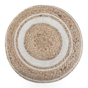 Serena - Handcrafted Round Braided Pouf - R&R Furniture Gallery (Fountain Valley, CA)
