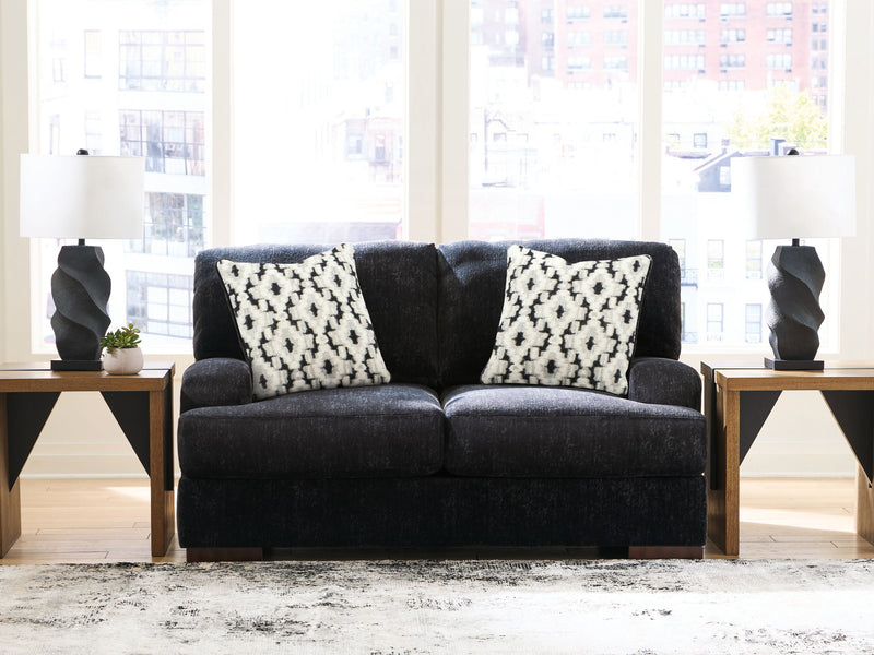 Whitmore Manor - Loveseat - Black Pearl - R&R Furniture Gallery (Fountain Valley, CA)