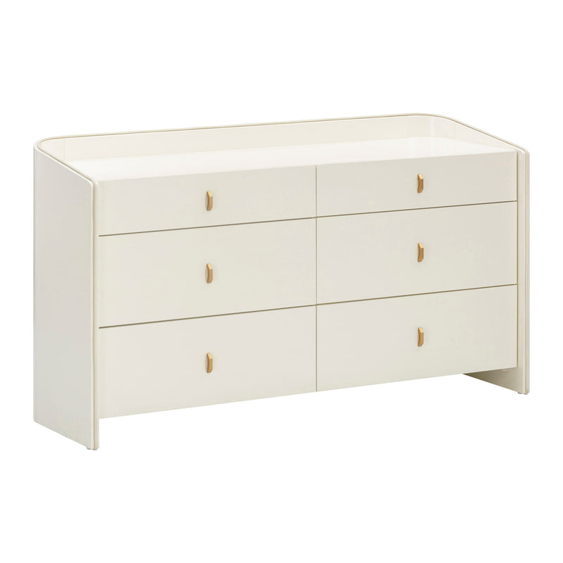 Collins - 6-Drawer Dresser - Cream - R&R Furniture Gallery (Fountain Valley, CA)
