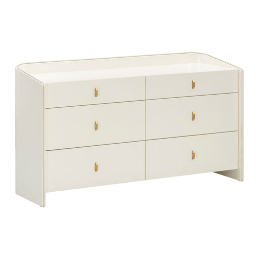 Collins - 6-Drawer Dresser - Cream - R&R Furniture Gallery (Fountain Valley, CA)
