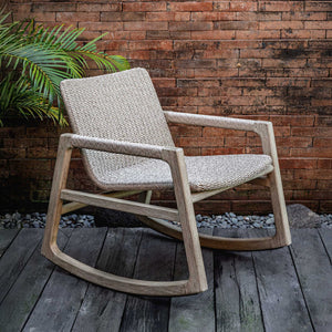 Sumba - Outdoor Wicker Rocking Chair - Gray
