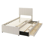 Upholstered Design Platform Bed With Trundle - R&R Furniture Gallery (Fountain Valley, CA)
