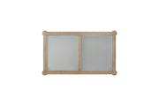 Frosted Glass Top Cocktail Table With Casters - Sand - R&R Furniture Gallery (Fountain Valley, CA)