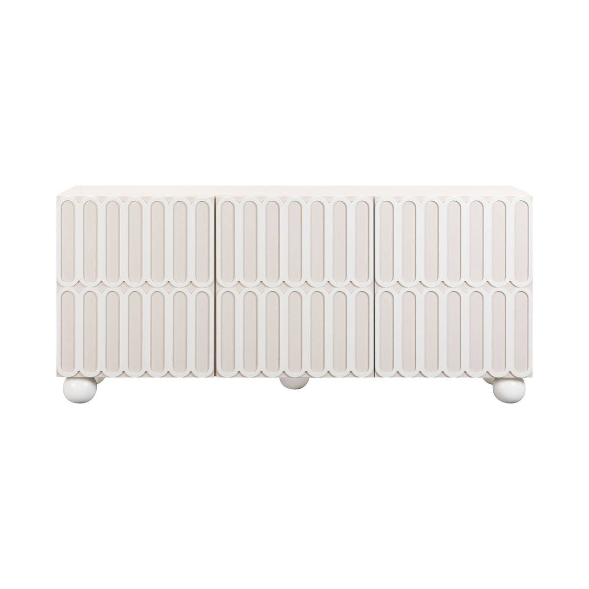 Tori Motif - Buffet - Taupe - R&R Furniture Gallery (Fountain Valley, CA)