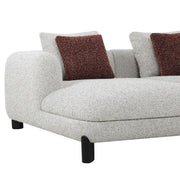 Mardi - Sectional Sofa With 6 Pillows - Maroon & Beige Tweed - R&R Furniture Gallery (Fountain Valley, CA)