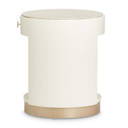 La Rachelle - Round End Table - Champagne - R&R Furniture Gallery (Fountain Valley, CA)