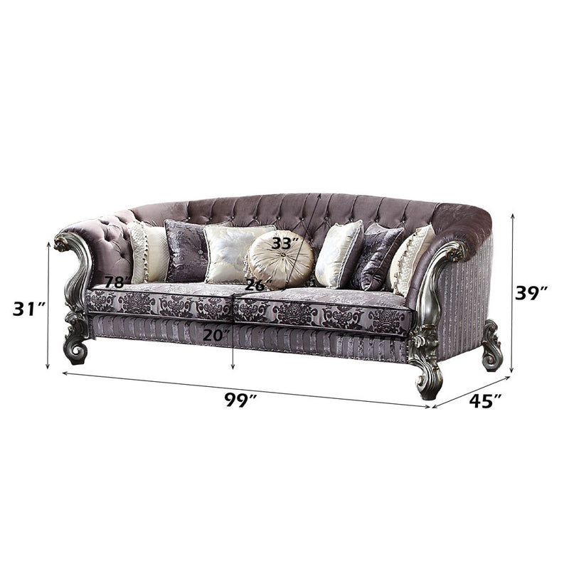 Versailles - Sofa (w/7 Pillows) - R&R Furniture Gallery (Fountain Valley, CA)