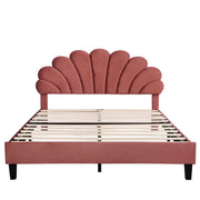 Upholstered Platform Bed With Flower Pattern Headboard - R&R Furniture Gallery (Fountain Valley, CA)