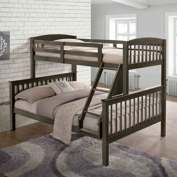 Brookings - Twin/Full Bunk Bed w/ Mattresses, Gray