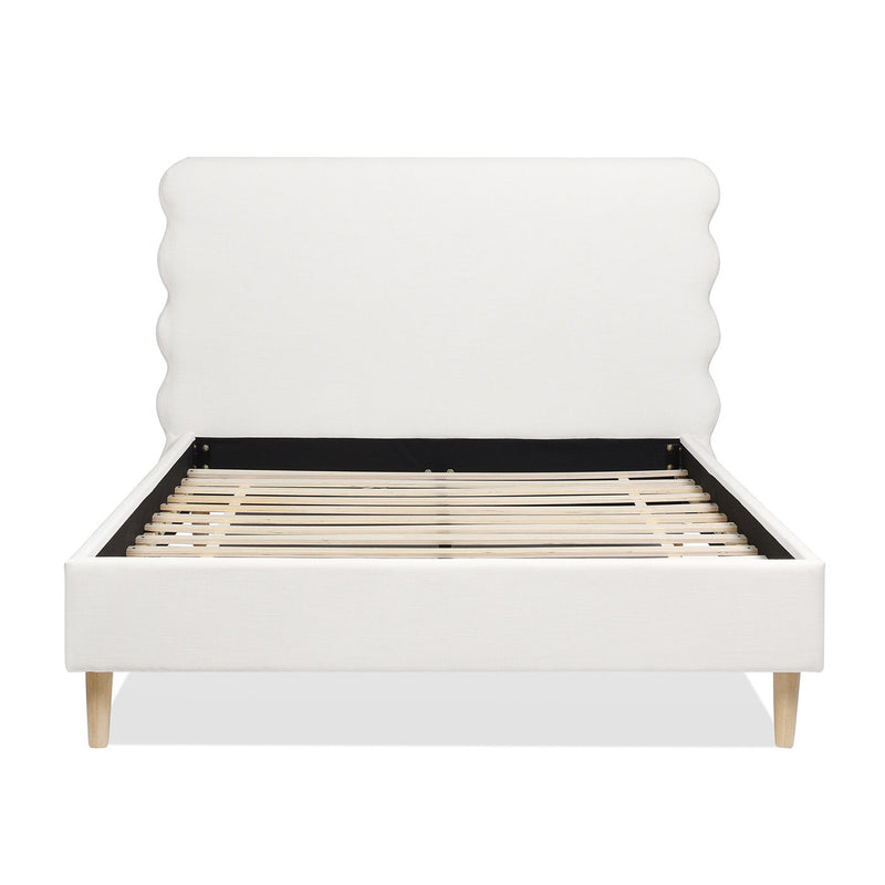 Stockholm - Modern Wavy Headboard Platform Bed - R&R Furniture Gallery (Fountain Valley, CA)