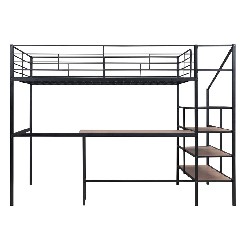 Loft Bed With Desk And Lateral Storage Ladder - R&R Furniture Gallery (Fountain Valley, CA)
