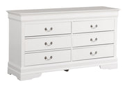 Elegant traditional storage dresser by Glory Furniture with multiple drawers and classic wood finish for bedroom organization.