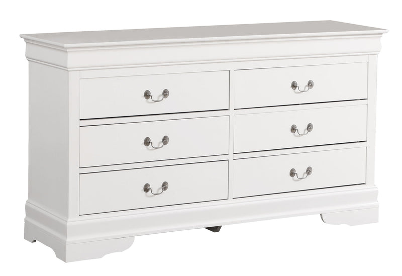 Elegant traditional storage dresser by Glory Furniture with multiple drawers and classic wood finish for bedroom organization.