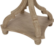 French country accent table with hourglass design by Noble House, featuring natural wood finish and elegant, rustic style.