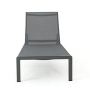 Noble House outdoor patio chaise lounge with five adjustable reclining positions, featuring comfortable cushioning and weather-resistant design.
