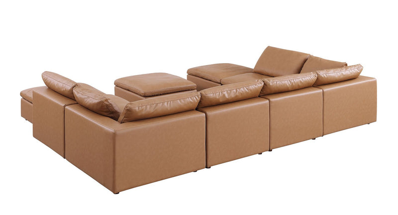 1100 - Top-Grain Italian Leather 9-Piece Sectional With Chaise